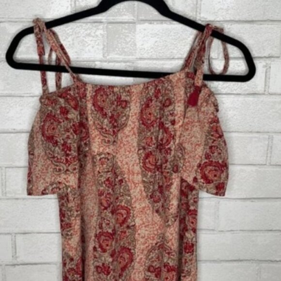 Madewell Silk Off the Shoulder Paisley Dress - Picture 7 of 12